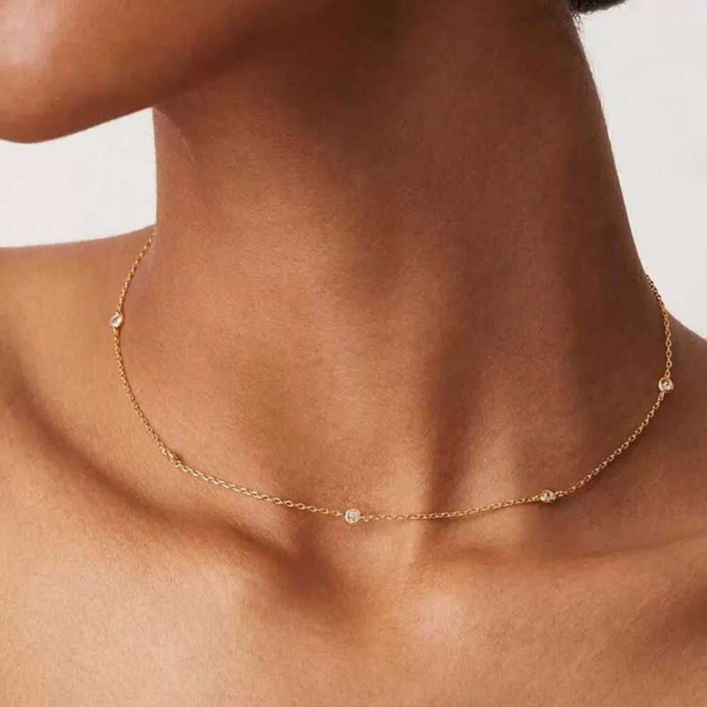 Elegant Gold Necklace A1421 - Picture 1 of 5